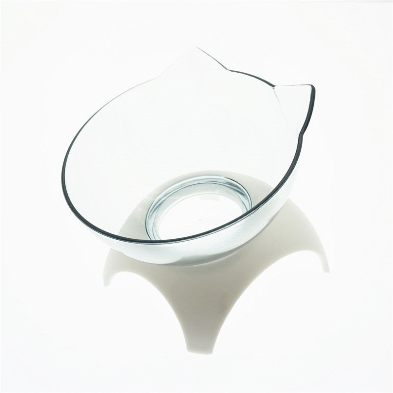Glass bowl on a white pedestal with a white background