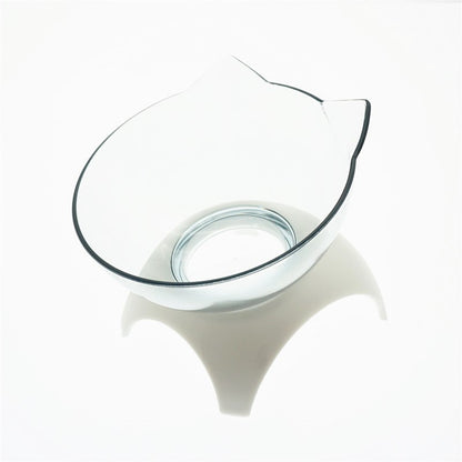 Glass bowl on a white pedestal with a white background