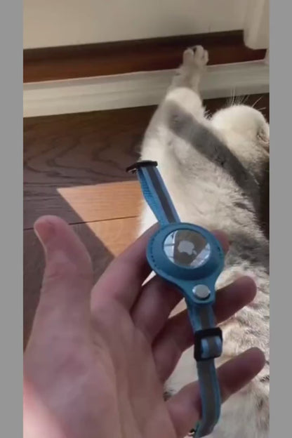 Pawtrendz™ Reflective Waterproof AirTag Collar for Cats & Small Dogs